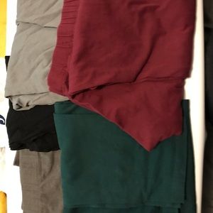 5 pairs of solid color leggings